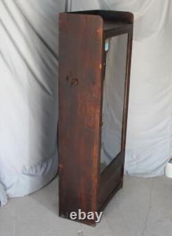 Antique Oak Mission Gun Cabinet original finish