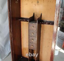 Antique Oak Mission Gun Cabinet original finish