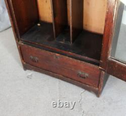 Antique Oak Mission Gun Cabinet original finish