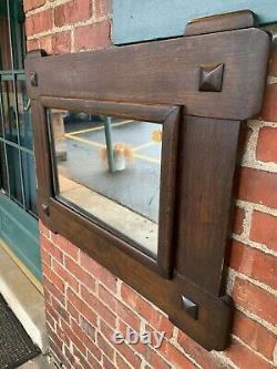 Antique Oak Mission Mirror