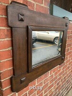 Antique Oak Mission Mirror