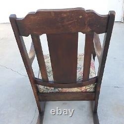 Antique Oak Mission Rocking Chair