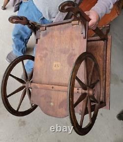Antique Oak Tea Cart original finish Arts and Crafts Mission Style