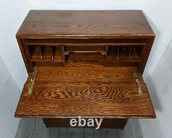 Antique Peterson Art Oak Wood Drop Front Secretary Desk Mission Arts & Crafts
