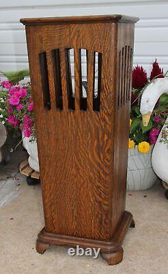 Antique Quarter Sawn Oak Mission Arts & Crafts Umbrella Cane Holder Plant Stand