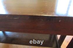 Antique Red Oak Mission Arts & Crafts Style Writing Desk Library Table #1171