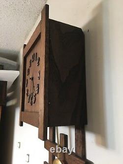 Antique Sessions Mini Mission Oak Wall Clock
