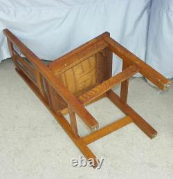 Antique Set of four Matching Mission Oak Chairs made by Limbert Arts & Craft