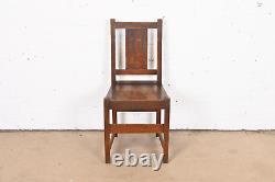 Antique Signed Stickley Mission Oak Arts & Crafts Dining Chairs, Circa 1900