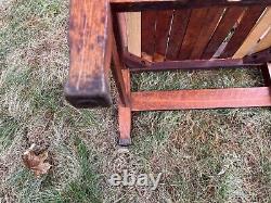 Antique Stickley Brothers Arts & Crafts Mission Oak Arm Chair #535 1/2 A