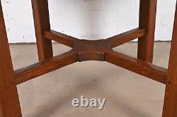 Antique Stickley Mission Oak Arts & Crafts Extension Dining Table, Circa 1900