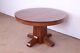 Antique Stickley Mission Oak Arts & Crafts Extension Pedestal Dining Table