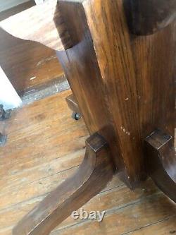 Antique Stickley Mission Oak Arts & Crafts Pedestal Only