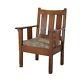 Antique Stickley Style Arts & Crafts Mission Oak Slat Back Chair C1910