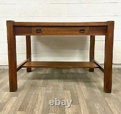 Antique Stickley Style Mission Oak Arts and Crafts Style Quarter Sawn Desk