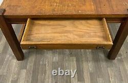 Antique Stickley Style Mission Oak Arts and Crafts Style Quarter Sawn Desk