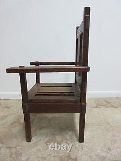 Antique Tiger Mission Oak Childs Lounge Arm Chair Art Crafts
