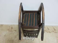 Antique Tiger Mission Oak petite Childs Rocker Rocking Chair Carpet Cutter