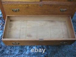 Antique USA Arts Crafts Golden Mission Oak Storage Furniture Dresser Commode Us