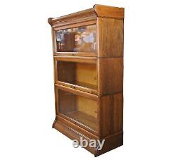 Antique Weis Quartersawn Oak Mission Barrister Library Bookcase Lawyers Cabinet