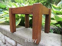 Antique footstool SOLID OAK Ottoman Arts & Crafts Mission Craftsman Stickley