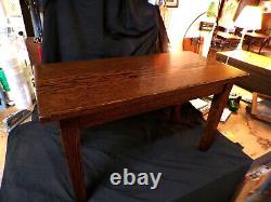 Antique mission oak bench stool refinished 1900's 30 long