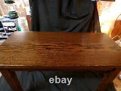 Antique mission oak bench stool refinished 1900's 30 long