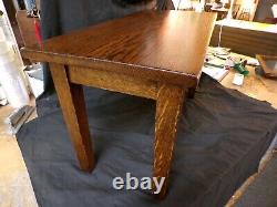 Antique mission oak bench stool refinished 1900's 30 long