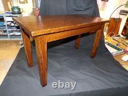 Antique mission oak bench stool refinished 1900's 30 long