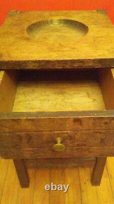 Antique mission style furniture Oak Humidor stand