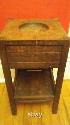 Antique mission style furniture Oak Humidor stand