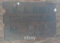 Antique oak Mission/Arts and Crafts Berkey carved/incised library/center table