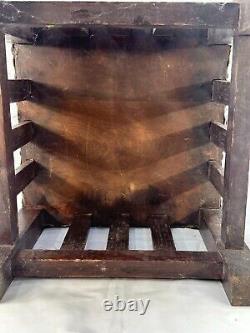 Antique oak arts & crafts mission oak stool footstool c 1910 good size