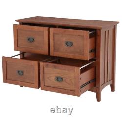 Artisan Medium Oak 4 Drawer File Cabinet