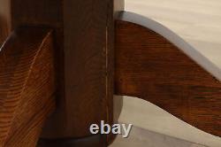 Arts & Crafts Mission Oak 42 Antique Dining Table, 3 Leaves #47985