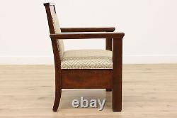 Arts & Crafts Mission Oak Antique Craftsman Throne or Hall Chair #45220