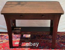 Arts & Crafts Mission Oak Craftsman Antique Office Desk / Library Table