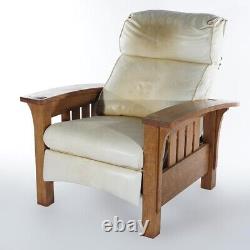 Arts & Crafts Mission Style Oak Morris Chair Recliner 20th C