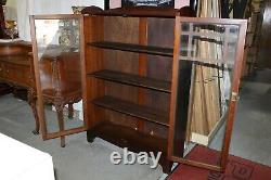 Arts & Crafts Mission Style, Two Door, Oak Bookcase with Three Shelves