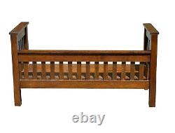 Arts and Crafts Style Settle Bench / Mission Bench with Low Back