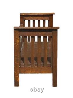 Arts and Crafts Style Settle Bench / Mission Bench with Low Back