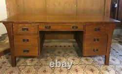 Authentic Stickley Executive Desk classic mission style, heirloom quality