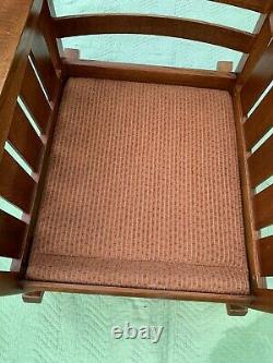 Authentic stickley mission oak gus rocker with loose cushions