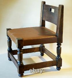 Beautiful Antique Oak Arts & Crafts Mission Limberts Child's Chair Signed 1910