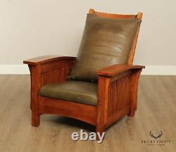 Camden Collection Mission Style Oak Spindle Morris Chair