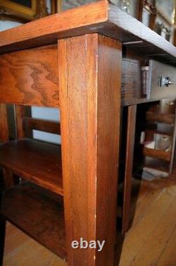 Charming Antique Oak Mission Table c1910 #4850