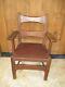 Child's Antique Limbert Oak Chair Mission Arts & Crafts Signed