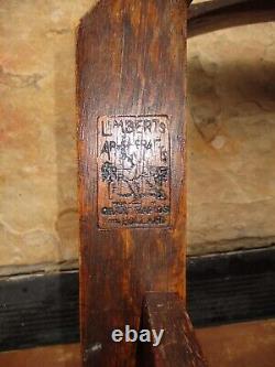 Child's Antique Limbert Oak Chair Mission Arts & Crafts Signed