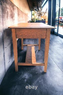 Early 1900s Antique Oak Single Drawer Accent Side Table