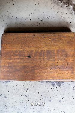 Early 1900s Antique Oak Single Drawer Accent Side Table